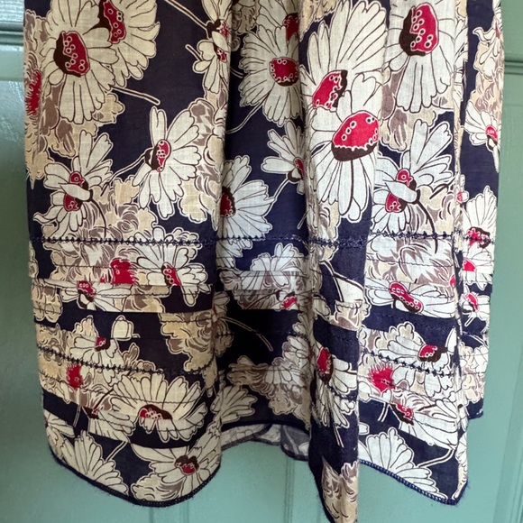 ❤️ THE GREAT FLOWY DAISY FLORAL COTTON MIDI DRESS BALLOON SLEEVES PEASANT BOHO - Picture 7 of 10